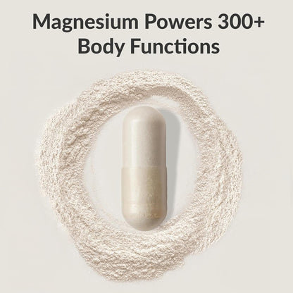 BIOptimizers Magnesium Breakthrough Supplement with 500mg - 7 Forms of Magnesium: Glycinate, Malate, Citrate, and More - Natural Support for Sleep and Cognitive Function -60 Capsules- Calming Vitamins - Maple Wellness Supplements