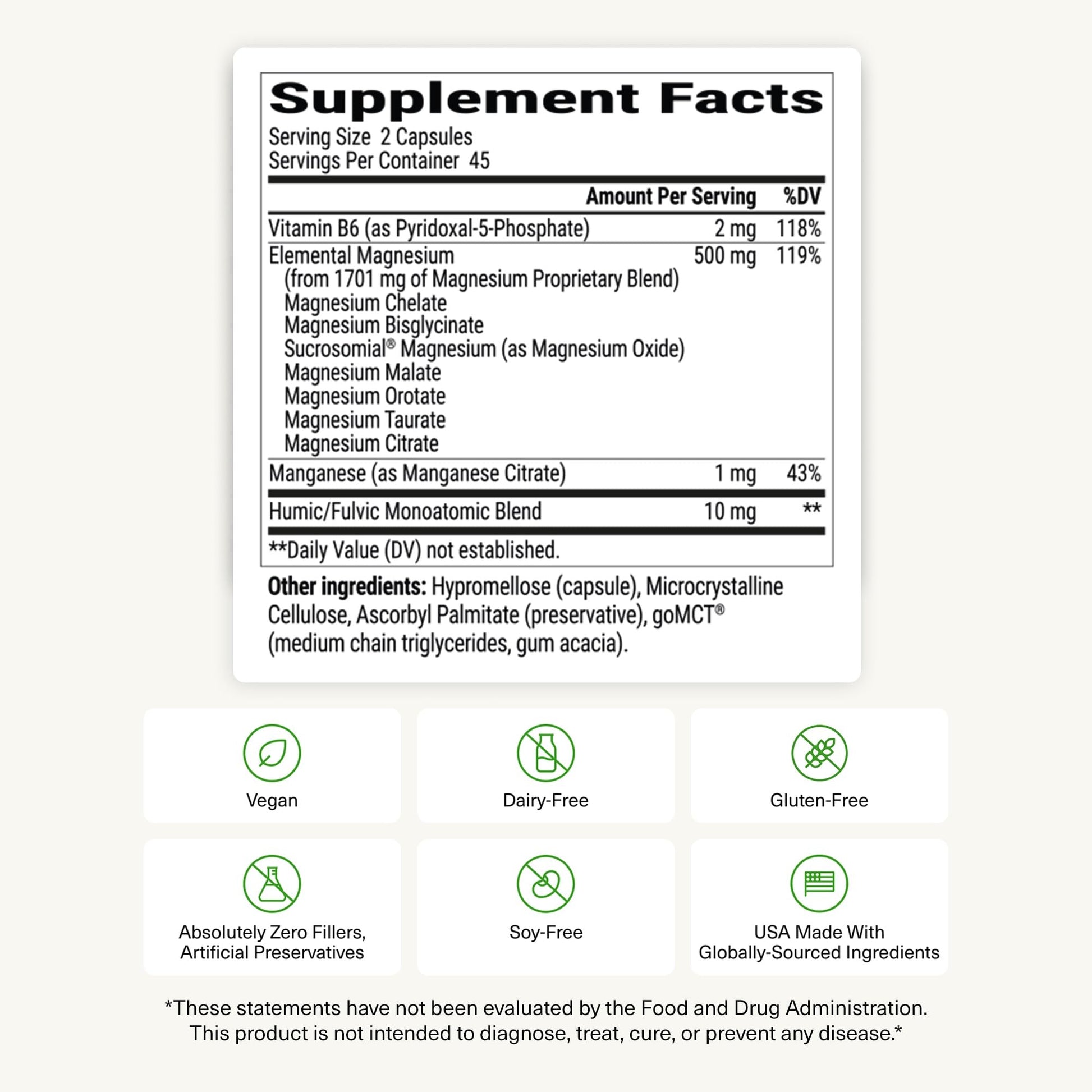 BIOptimizers Magnesium Breakthrough Supplement with 500mg - 7 Forms of Magnesium: Glycinate, Malate, Citrate, and More - Natural Support for Sleep and Cognitive Function -90 Capsules- Calming Vitamins - Maple Wellness Supplements