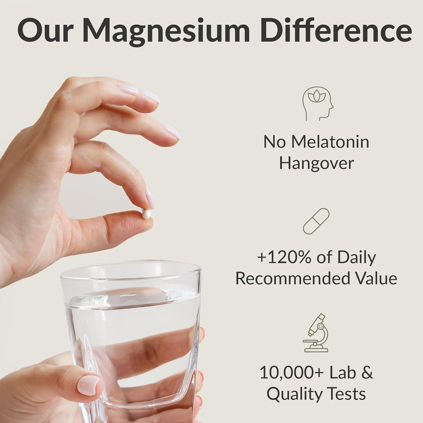 BIOptimizers Magnesium Breakthrough Supplement with 500mg - 7 Forms of Magnesium: Glycinate, Malate, Citrate, and More - Natural Support for Sleep and Cognitive Function -60 Capsules- Calming Vitamins - Maple Wellness Supplements