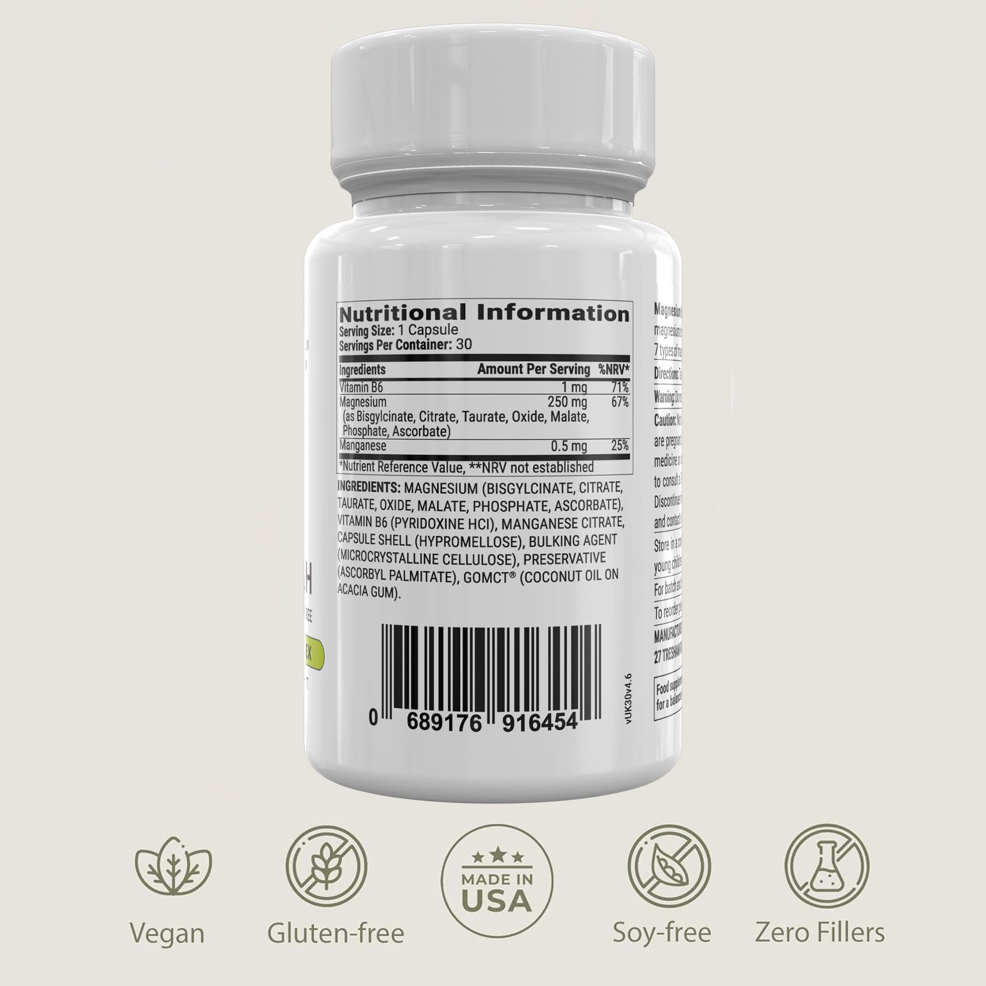 BIOptimizers Magnesium Breakthrough Supplement with 500mg - 7 Forms of Magnesium: Glycinate, Malate, Citrate, and More - Natural Support for Sleep and Cognitive Function -30 Capsules- Calming Vitamins - Maple Wellness Supplements