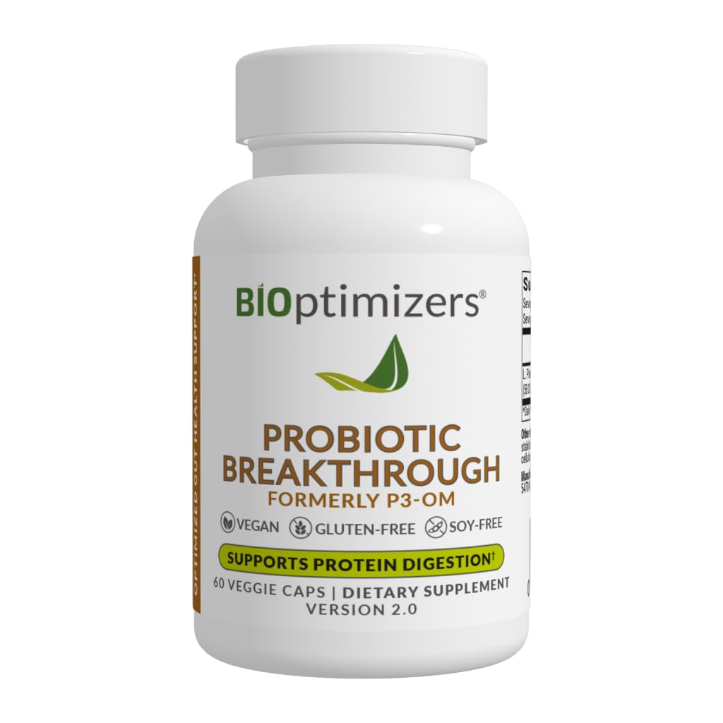 BIOptimizers Probiotic Breakthrough – Lactobacillus Plantarum OM Probiotics & Prebiotics Health Supplement for Gut, Digestive & Immune Support Probiotics - Maple Wellness Supplements
