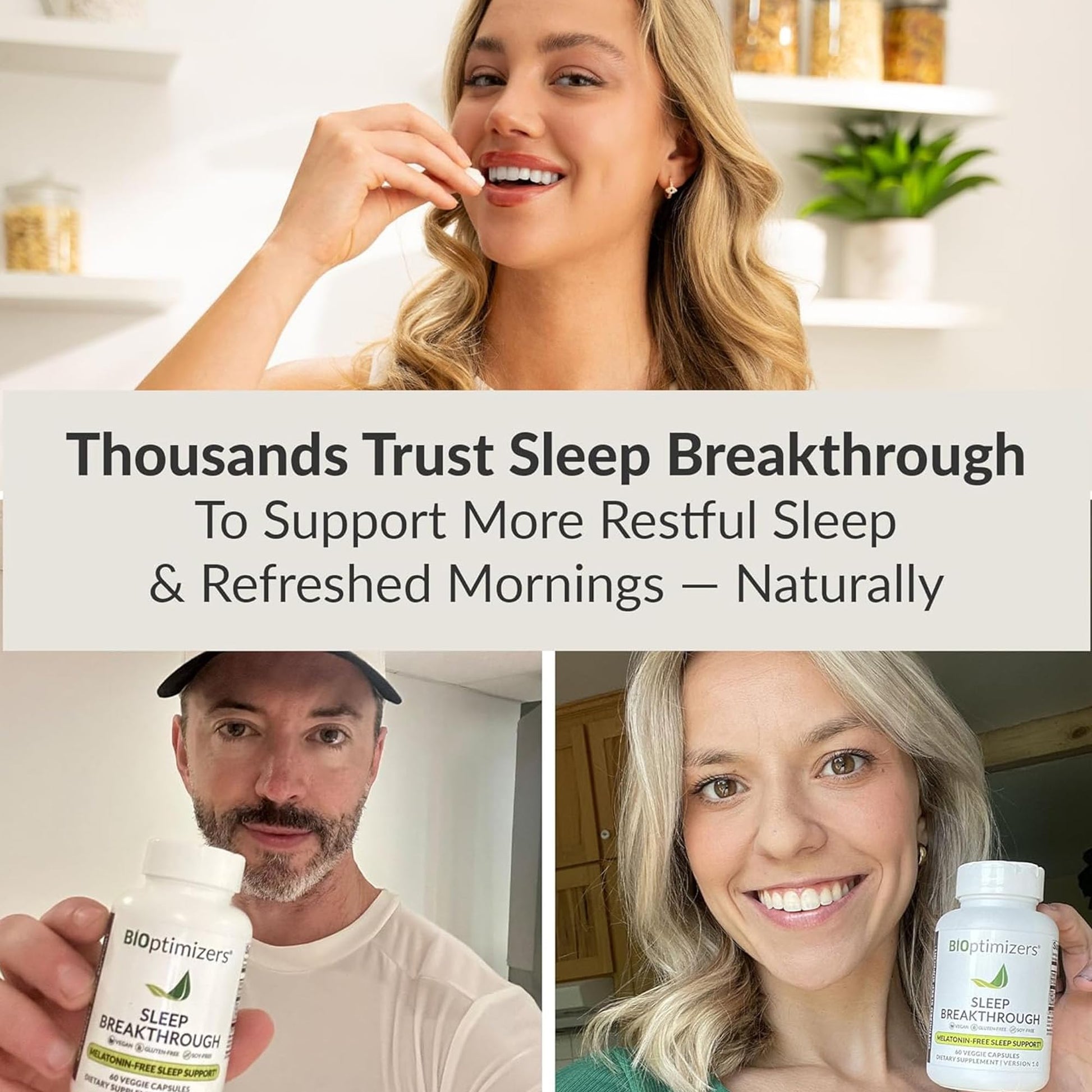 BIOptimizers Sleep Breakthrough Capsules - Natural Support Supplement | Calming Relief Aid for Adults - Maple Wellness Supplements