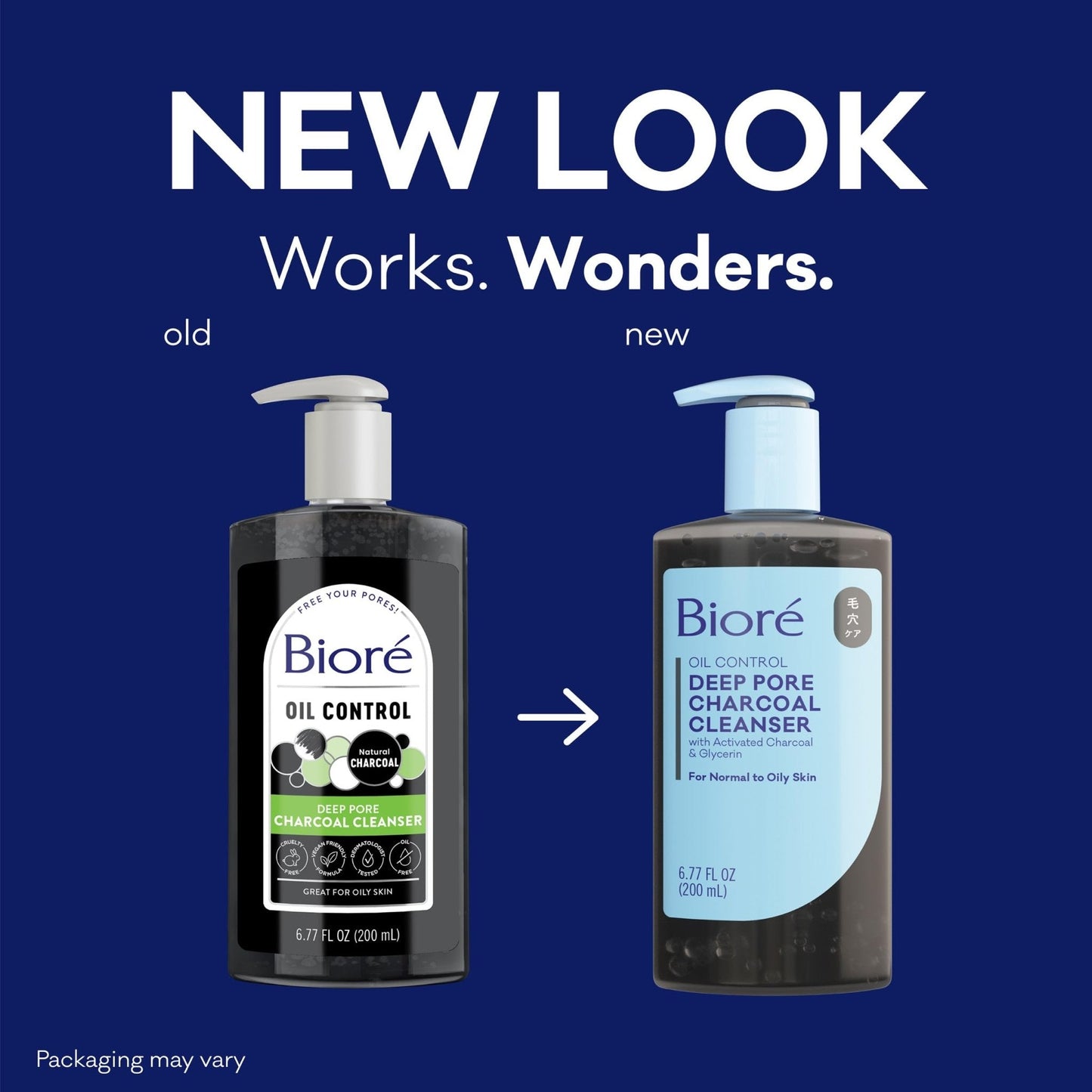 Biore Deep Pore Charcoal Face Wash, Daily Facial Cleanser for Dirt & Makeup Removal, for Oily Skin, 6.77 Oz - Maple Wellness Supplements