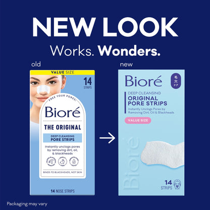 Bioré Original Blackhead Remover Strips, Deep Cleansing Nose Strips With Instant Pore Unclogging - Maple Wellness Supplements