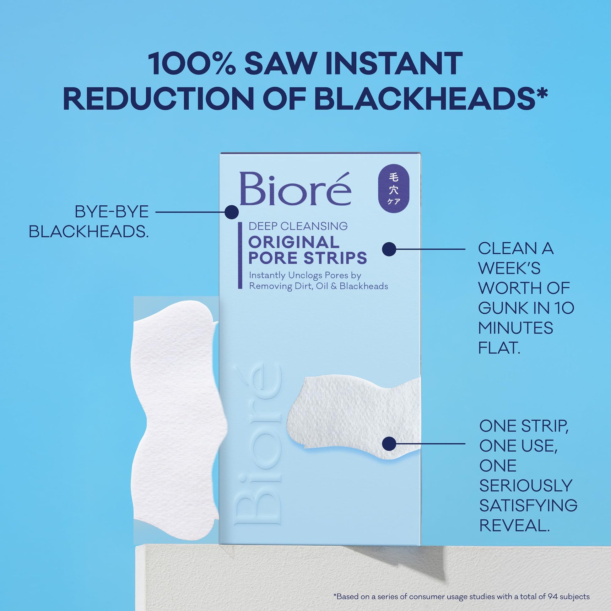 Bioré Original Blackhead Remover Strips, Deep Cleansing Nose Strips With Instant Pore Unclogging - Maple Wellness Supplements