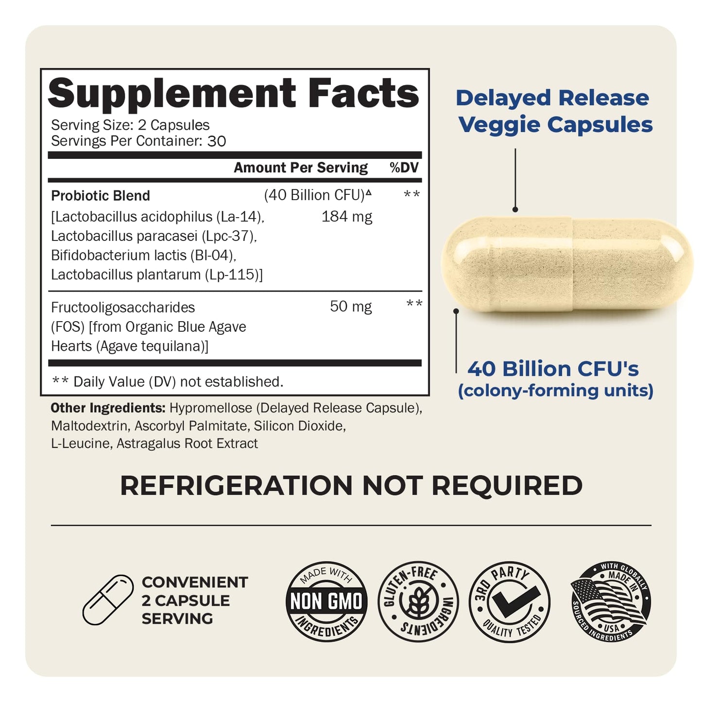 BioSchwartz Daily Probiotic Nutritional Supplement - 40 Billion CFU for Gut Health - Probiotics for Men and Women - Digestive Health with Astragalus - Maple Wellness Supplements