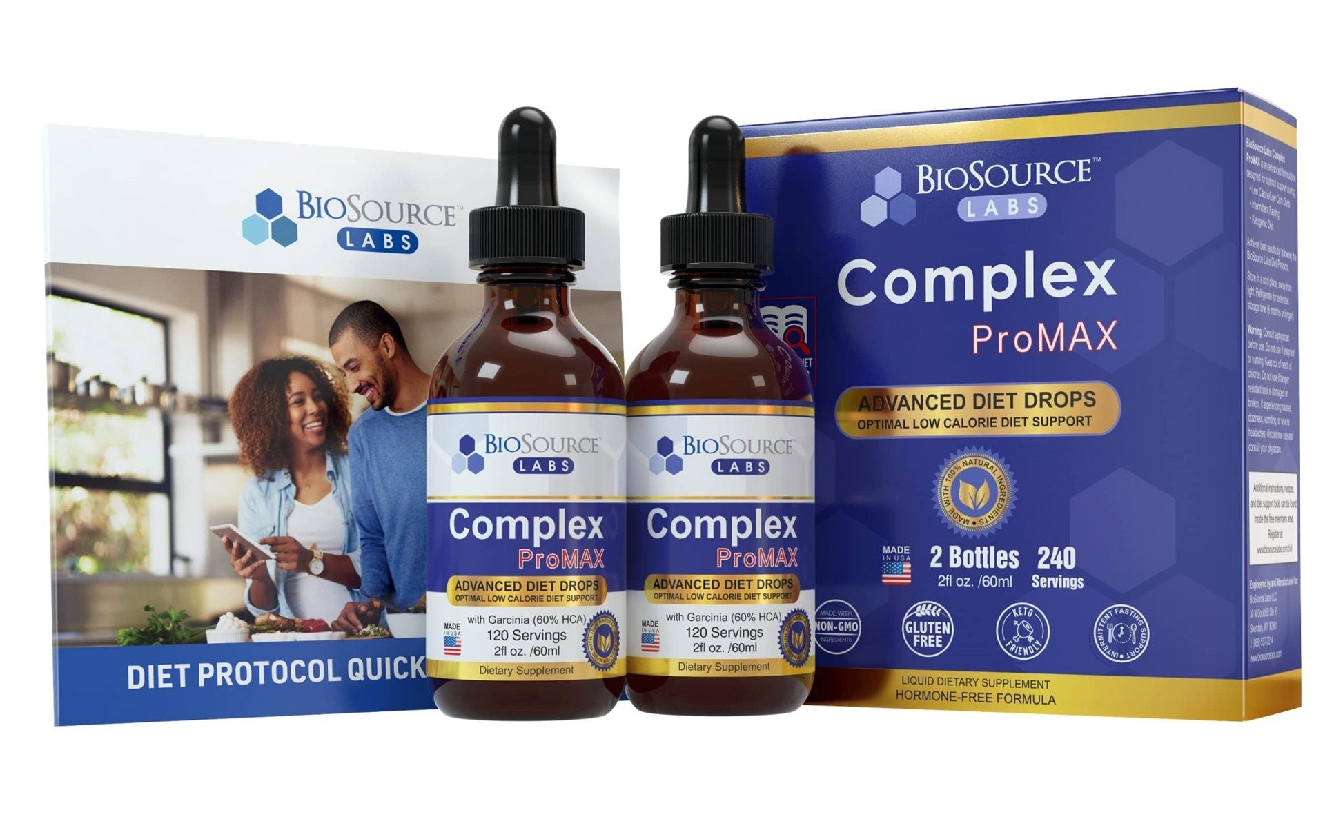 BioSource Labs Complex ProMAX Premium Diet Drops (2 x 2 oz Bottle) - Maple Wellness Supplements
