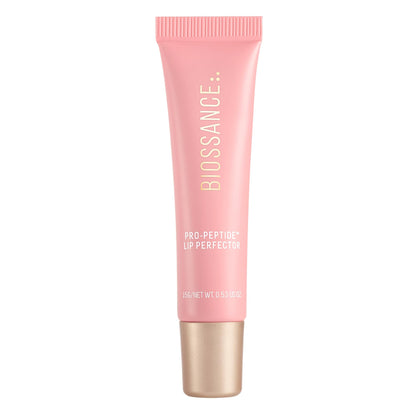 Biossance Pro-Peptide Lip Perfector – Triple-Treat Vegan Lip Balm – Deeply Hydrating with Pro-Peptides & Hyaluronic Acid – Enhances Natural Lip Color – Silky, Glossy Finish in Blush Quartz, Pink - Maple Wellness Supplements