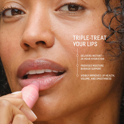 Biossance Pro-Peptide Lip Perfector – Triple-Treat Vegan Lip Balm – Deeply Hydrating with Pro-Peptides & Hyaluronic Acid – Enhances Natural Lip Color – Silky, Glossy Finish in Blush Quartz, Pink - Maple Wellness Supplements