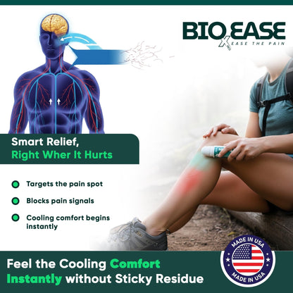 BioXPressEase Fast-Acting Hemp Pain Relief Roll On - Highly Effective, Cool & Topical Pain Relief Extra Strength for Muscle, Joint, & Back – Easy Roll On Maximum Strength - Made in USA - Maple Wellness Supplements