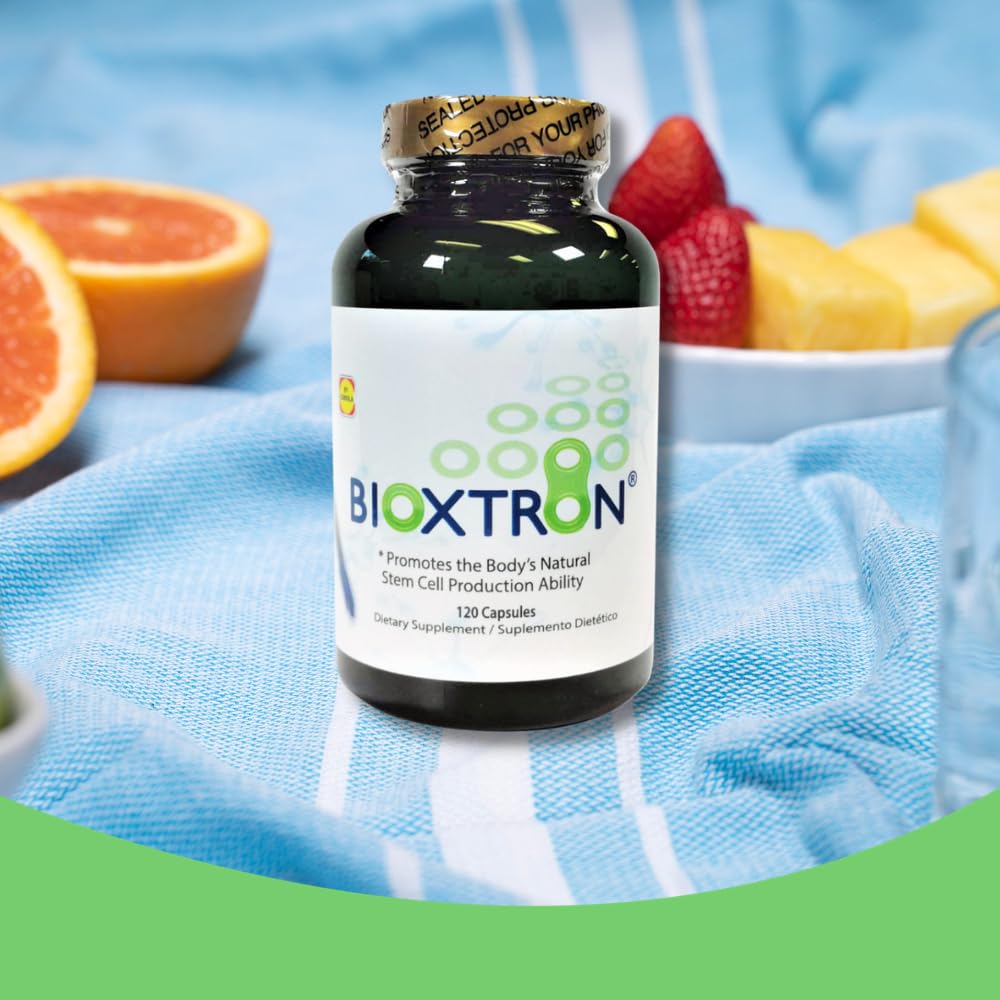 Bioxtron Natural AFA Stem Cell Supplement - Joint Support & Muscle Pain - Immune System Support - Natural Blue Green Algae Spirulina - 120 Caps - Maple Wellness Supplements