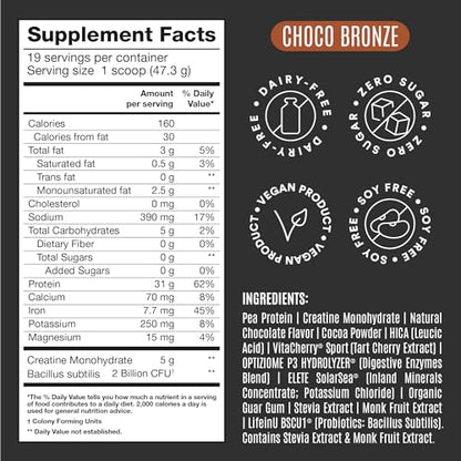 Birdman Falcon Performance Vegan Protein Powder, 31g Protein, 5g Creatine, 5g BCAA - Maple Wellness Supplements