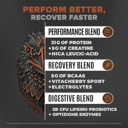 Birdman Falcon Performance Vegan Protein Powder, 31g Protein, 5g Creatine, 5g BCAA - Maple Wellness Supplements