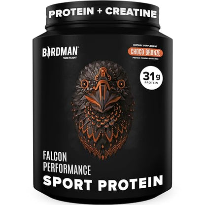 Birdman Falcon Performance Vegan Protein Powder, 31g Protein, 5g Creatine, 5g BCAA - Maple Wellness Supplements