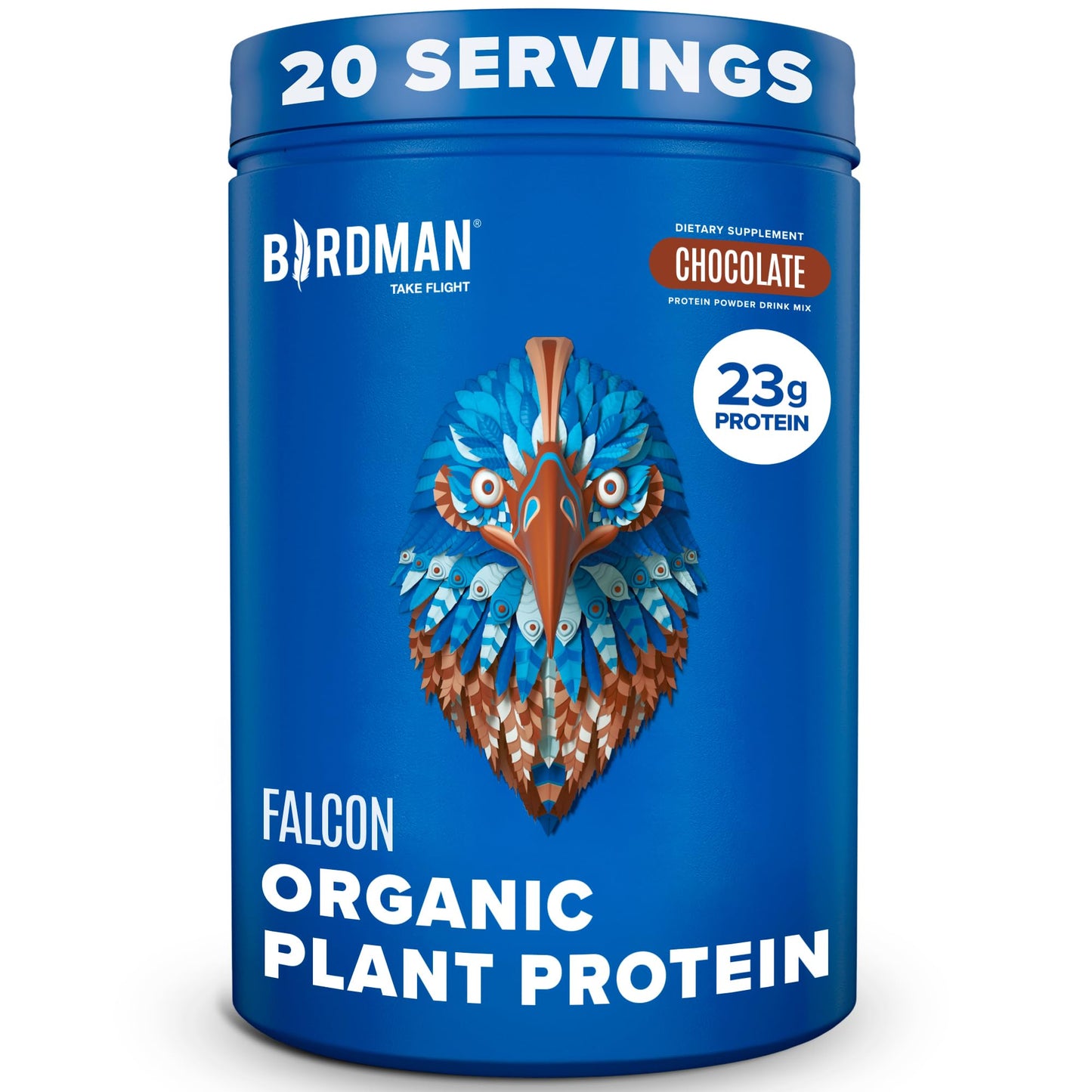 BIRDMAN Falcon Vegan Protein Powder Organic, Stevia & Sugar Free, Plant Based Protein - Maple Wellness Supplements