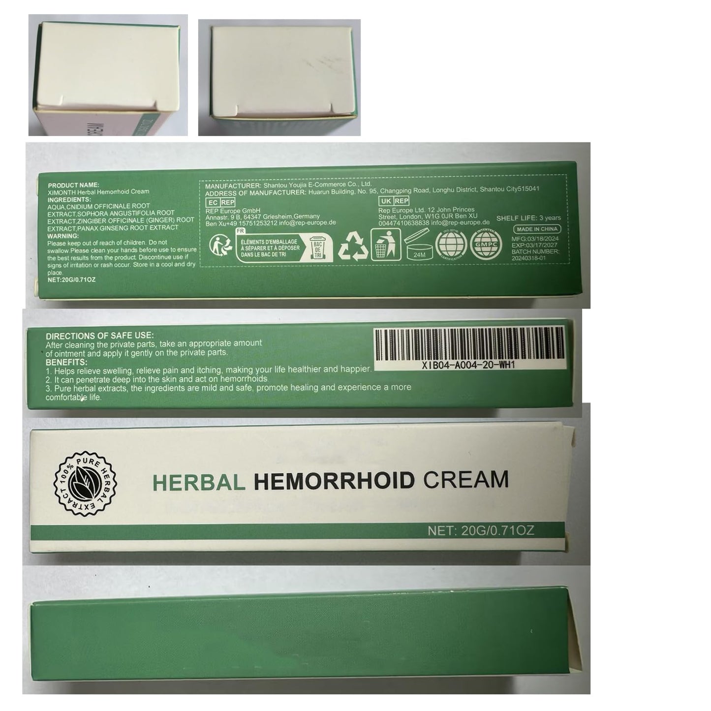 BITYEYE Herbal Hemorrhoids Cream,Hemorrhoid Cream,for Men and Women (1PCS) - Maple Wellness Supplements