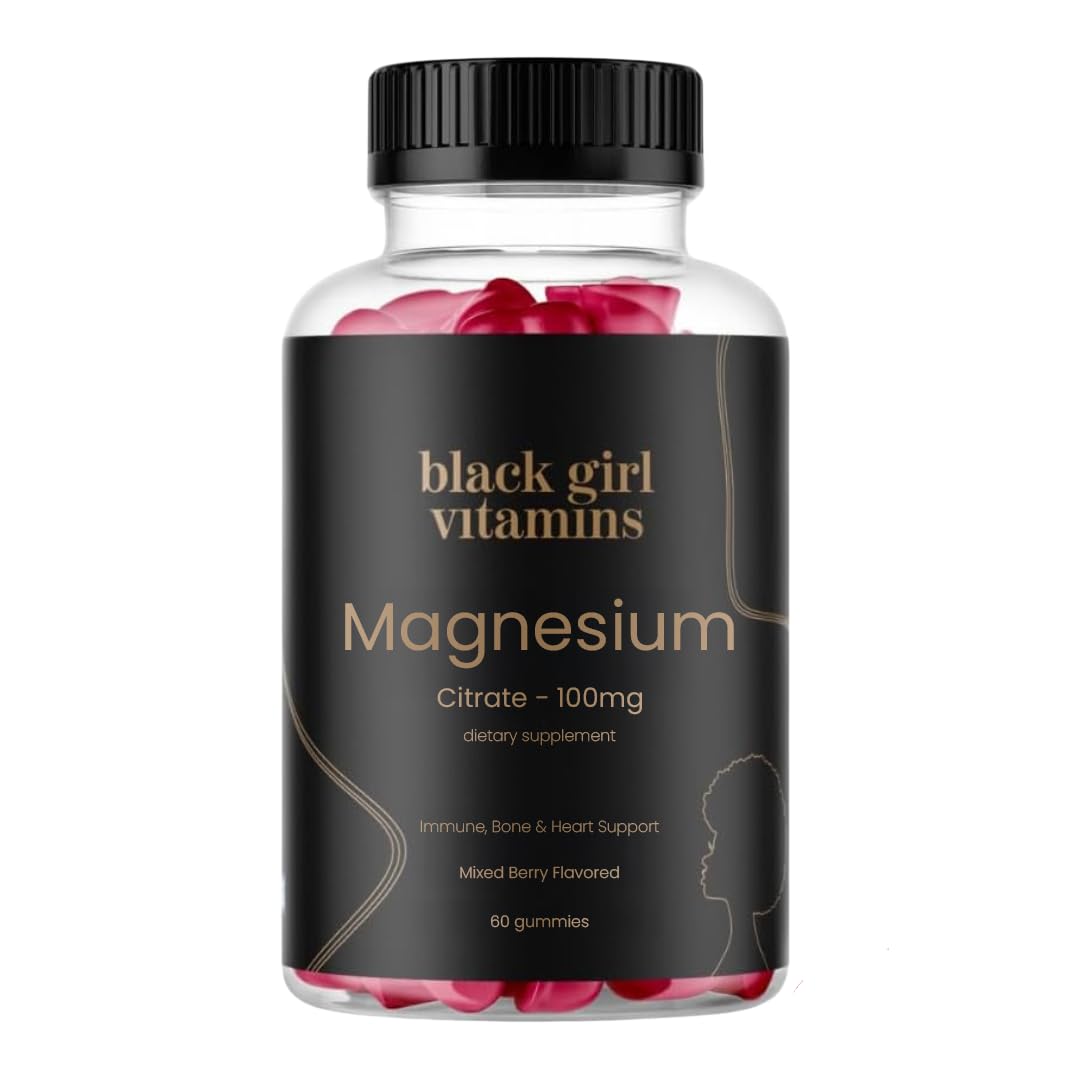 Black Girl Vitamins - Magnesium Gummies, for Sleep, Immunity, and Bone Support. Magnesium Citrate Supplement - Maple Wellness Supplements