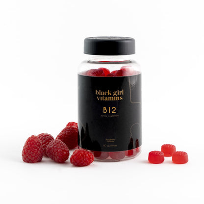 Black Girl Vitamins - Vitamin B12 Gummies, for Energy, Metabolism & Nervous System Support, 1000 mcg Cyancobalamin B12 per Serving - Maple Wellness Supplements