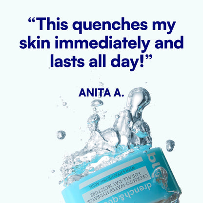 Bliss Drench & Quench Hyaluronic Acid Cream to Water Moisturizer | Lightweight Face Cream with 4 Types of Hyaluronic Acid for All Day Hydration and Plump Skin | Clean Vegan & Cruelty Free 1.7 fl oz - Maple Wellness Supplements
