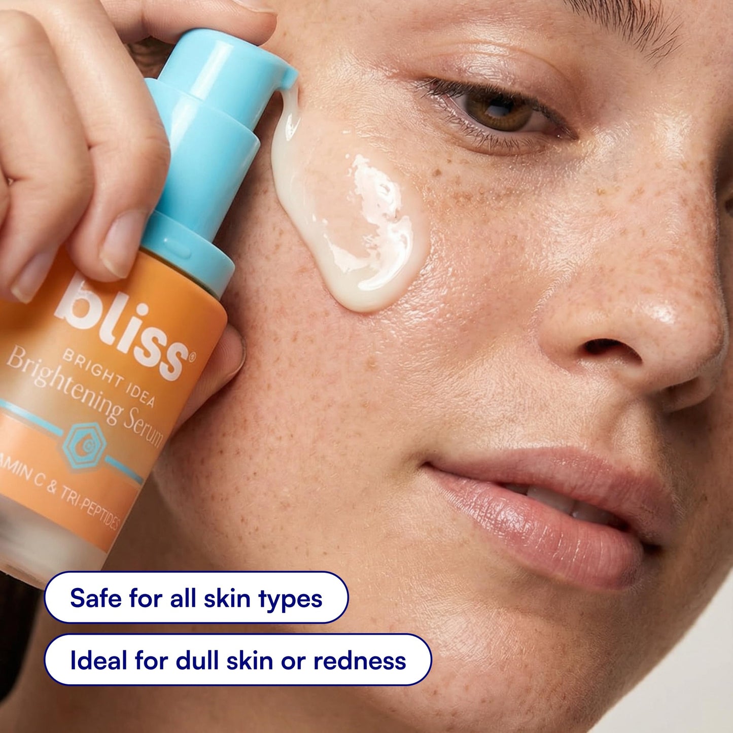 Bliss Vitamin C + Tri-Peptide Face Serum – Stabilized Vitamin C with Collagen-Boosting Peptide – Brightening Serum for Dark Spots - Maple Wellness Supplements