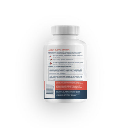 Blonyx Multivit+ Athlete's Multivitamin - Whole Food-Sourced Nutrients, Supports Performance & Muscle Health, 90 Day Supply - Maple Wellness Supplements