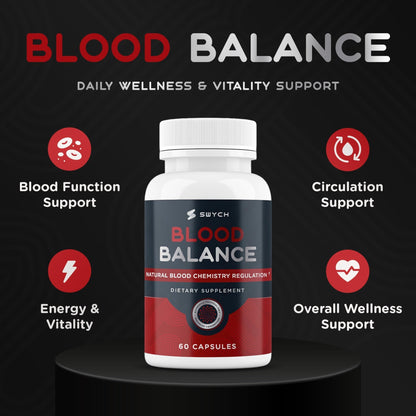 Blood Balance Supplement for Healthy Blood Support, Circulation, Metabolism & Vitality | Energy Formula with Premium Ingredients | Holistic Products to Support Cardiovascular Function – 60 Capsules - Maple Wellness Supplements