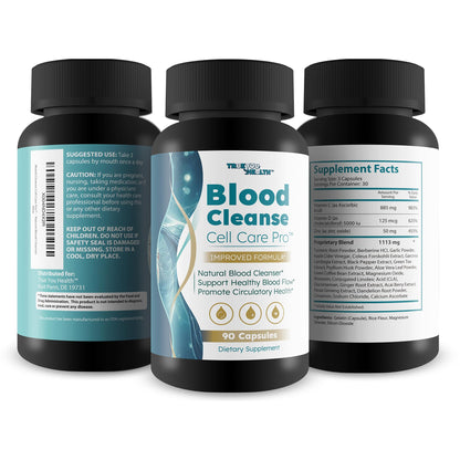 Blood Cleanse Cell Care Pro - Improved Formula - Our Best Blood Cleanse Detox - Cleanse Blood & Detox Body Cleanse - Full Body Cleanse - Sugar Detox Cleanse Pancreas Sweet Blood Cleanse Supplements - Maple Wellness Supplements