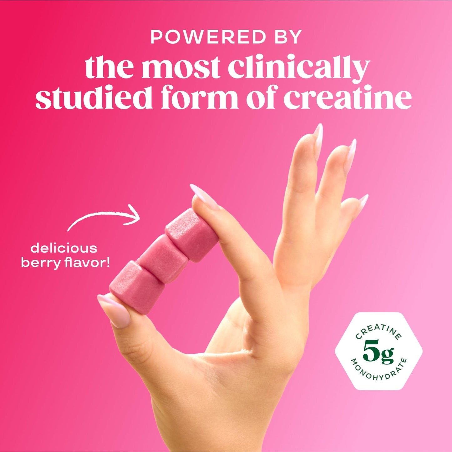 Bloom Creatine Monohydrate Gummies, 5g Per Serving, Sugar Free Creatine Gummy for Workout, Strength, Cognitive Health & Lean Muscle Support - Maple Wellness Supplements