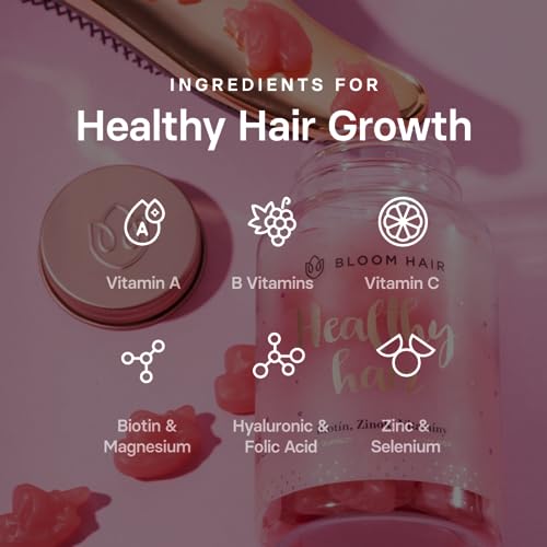 Bloom Hair Gummies for Faster Hair Growth & Biotin Vitamins for Rapid Hair Growth - Maple Wellness Supplements