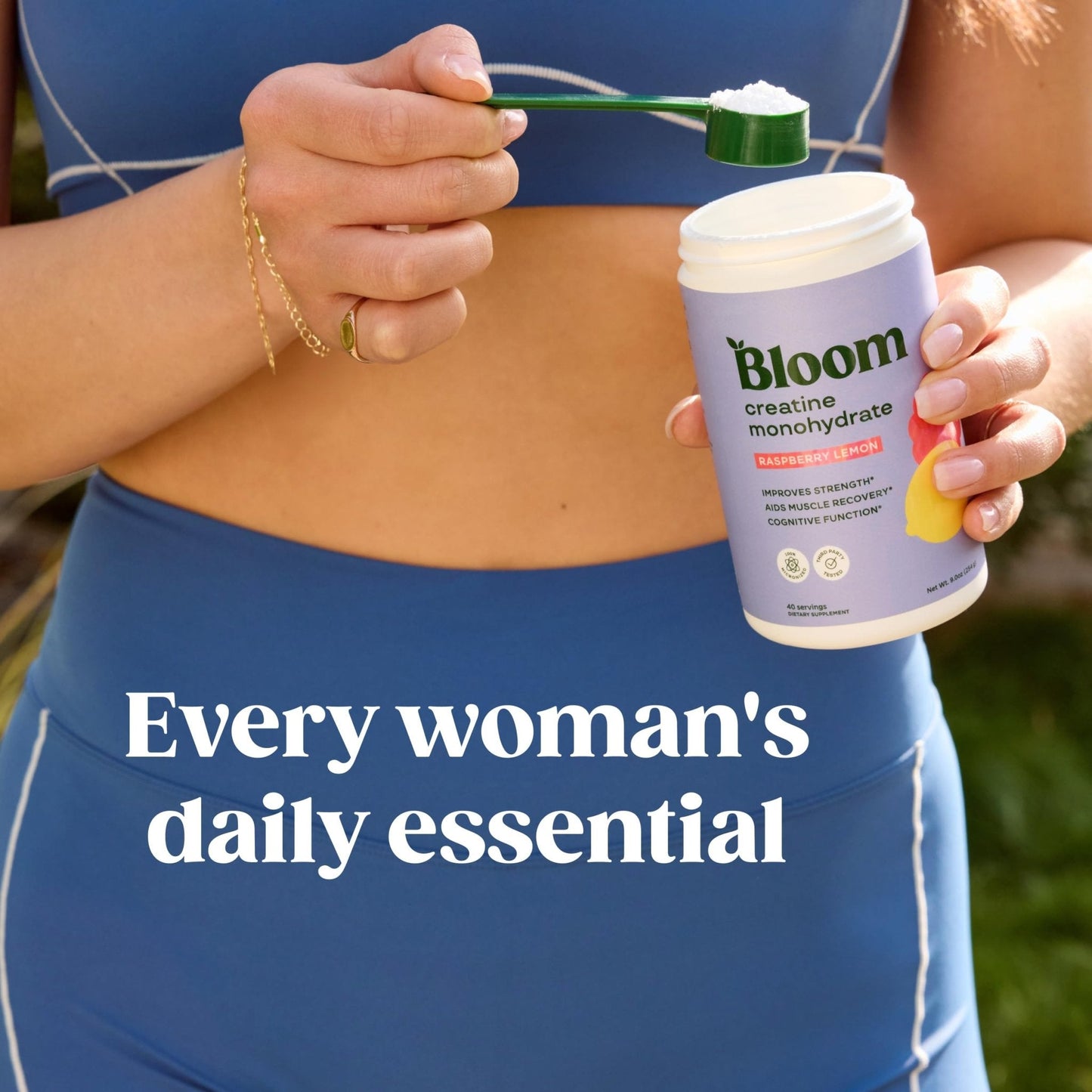 Bloom Nutrition Creatine Monohydrate Powder, 5g Micronized Creatine per Serving, Supports Muscle Recovery, Strength, Endurance, Pre or Post Workout, Gluten Free - Maple Wellness Supplements