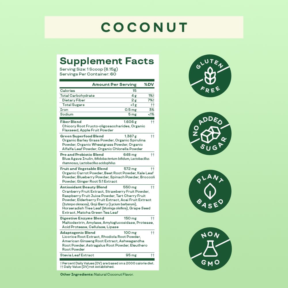 Bloom Nutrition Greens and Superfoods Powder for Digestive Health, Greens Powder - Maple Wellness Supplements