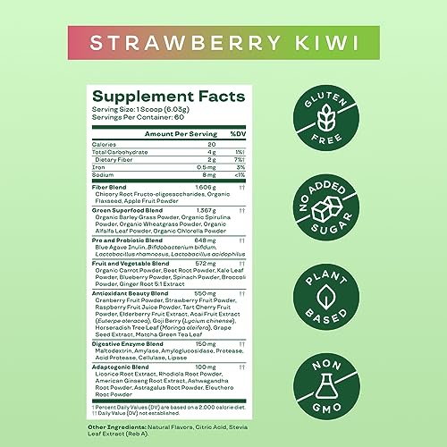 Bloom Nutrition Greens and Superfoods Powder for Digestive Health, Greens Powder - Maple Wellness Supplements