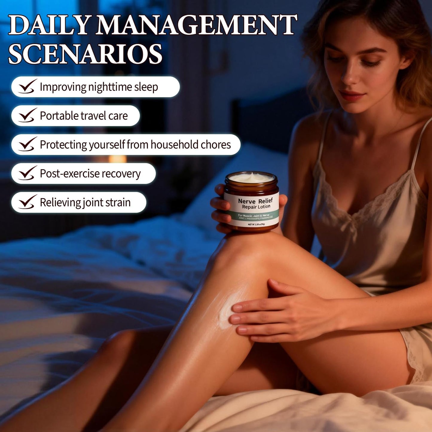 BLOWADM Nerve Cream,Neuropathy Lotion With Arnica,Magnesium For Joint,Daily Nourishment For Knee,Lumbar,Neck,Hand And Foot(3.5oz - Maple Wellness Supplements