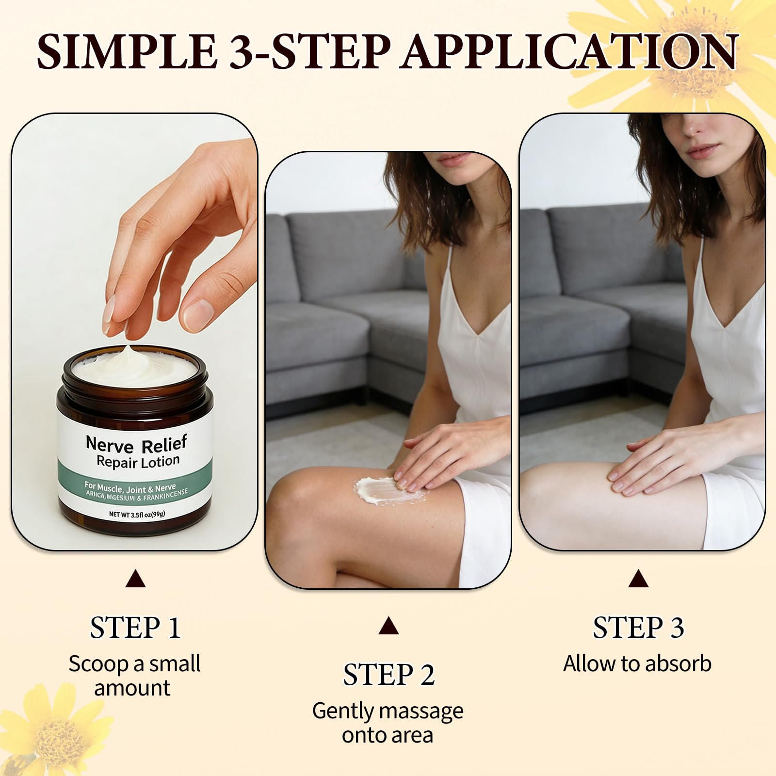 BLOWADM Nerve Cream,Neuropathy Lotion With Arnica,Magnesium For Joint,Daily Nourishment For Knee,Lumbar,Neck,Hand And Foot(3.5oz - Maple Wellness Supplements