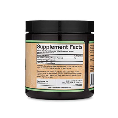 Blue Spirulina Powder - Maximum 35% Phycocyanin Content, Superfood Powder from Blue - Maple Wellness Supplements