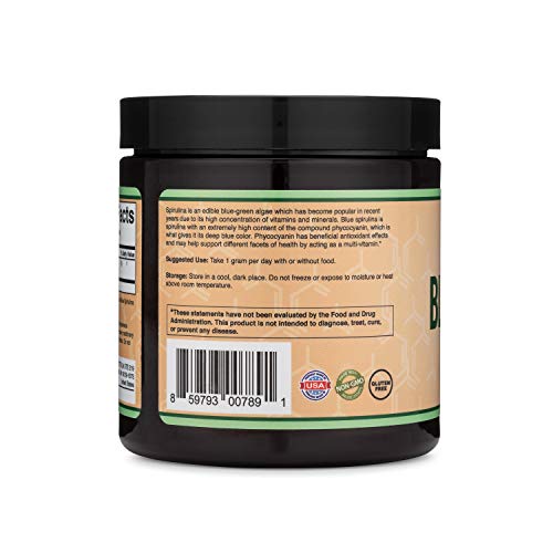 Blue Spirulina Powder - Maximum 35% Phycocyanin Content, Superfood Powder from Blue - Maple Wellness Supplements