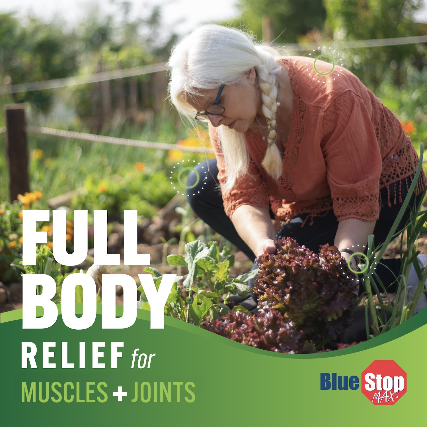Blue Stop Max Massage Gel for Body Aches, 16 oz Pump Bottle; 3 in 1 Product Relieves Body Aches, Supports Joints and Nourishes The Skin - Maple Wellness Supplements