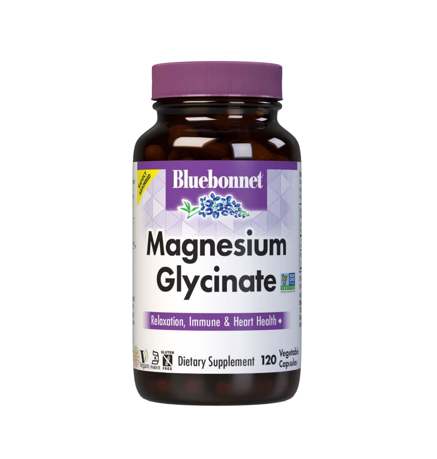 Bluebonnet Nutrition Magnesium Glycinate 400mg Maximum Absorption Mineral Complex Supports Energy Production & Enzyme Function - Non-GMO - Maple Wellness Supplements