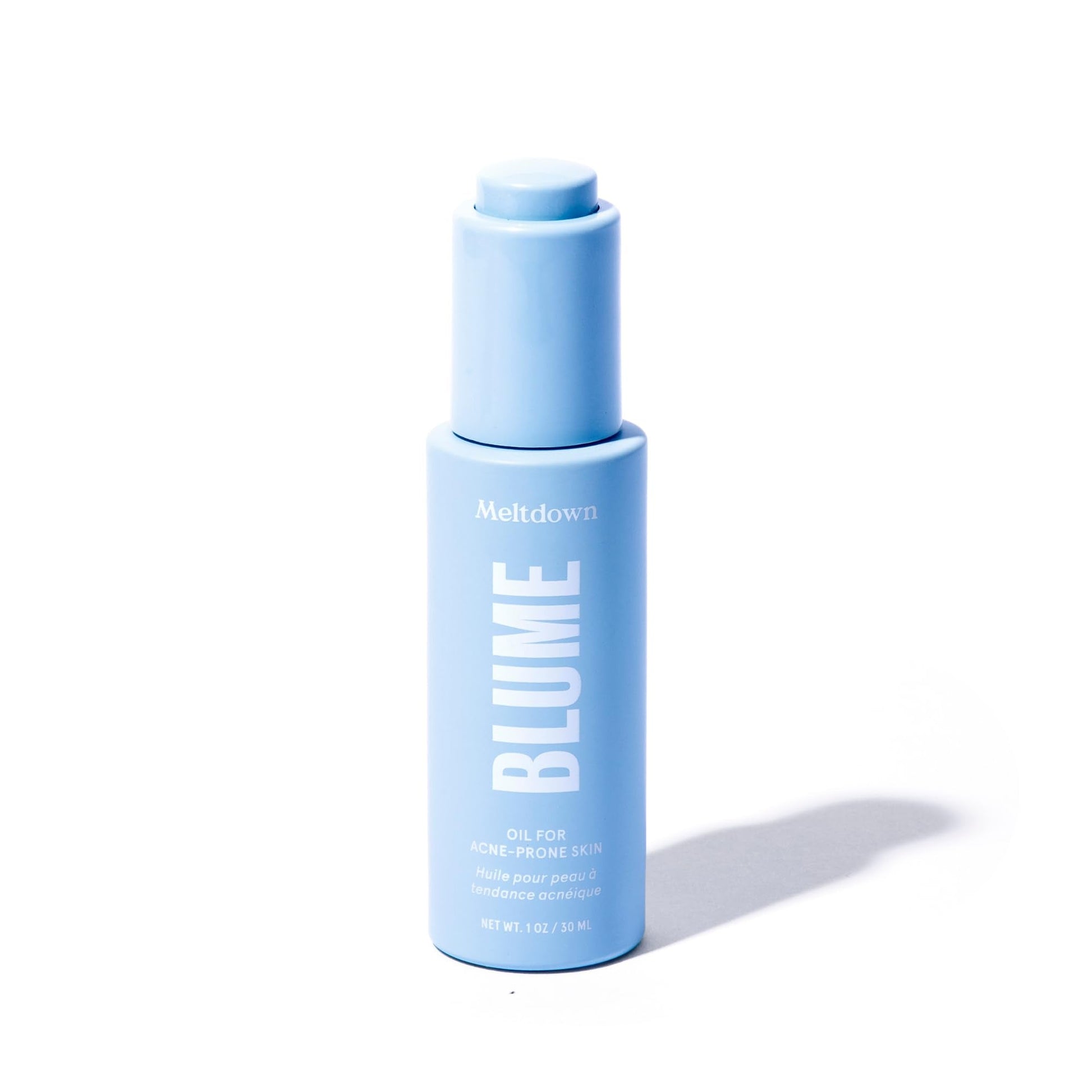 Blume Meltdown - Blue Tansy Face Oil - Acne Treatment + Pore Minimizer - Skin-Smoothing Face Serum with Black Cumin Seed & Rosehip Oil - Helps Calm Redness and Improve Texture (1 Fl oz) - Maple Wellness Supplements