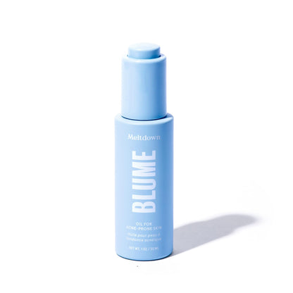 Blume Meltdown - Blue Tansy Face Oil - Acne Treatment + Pore Minimizer - Skin-Smoothing Face Serum with Black Cumin Seed & Rosehip Oil - Helps Calm Redness and Improve Texture (1 Fl oz) - Maple Wellness Supplements