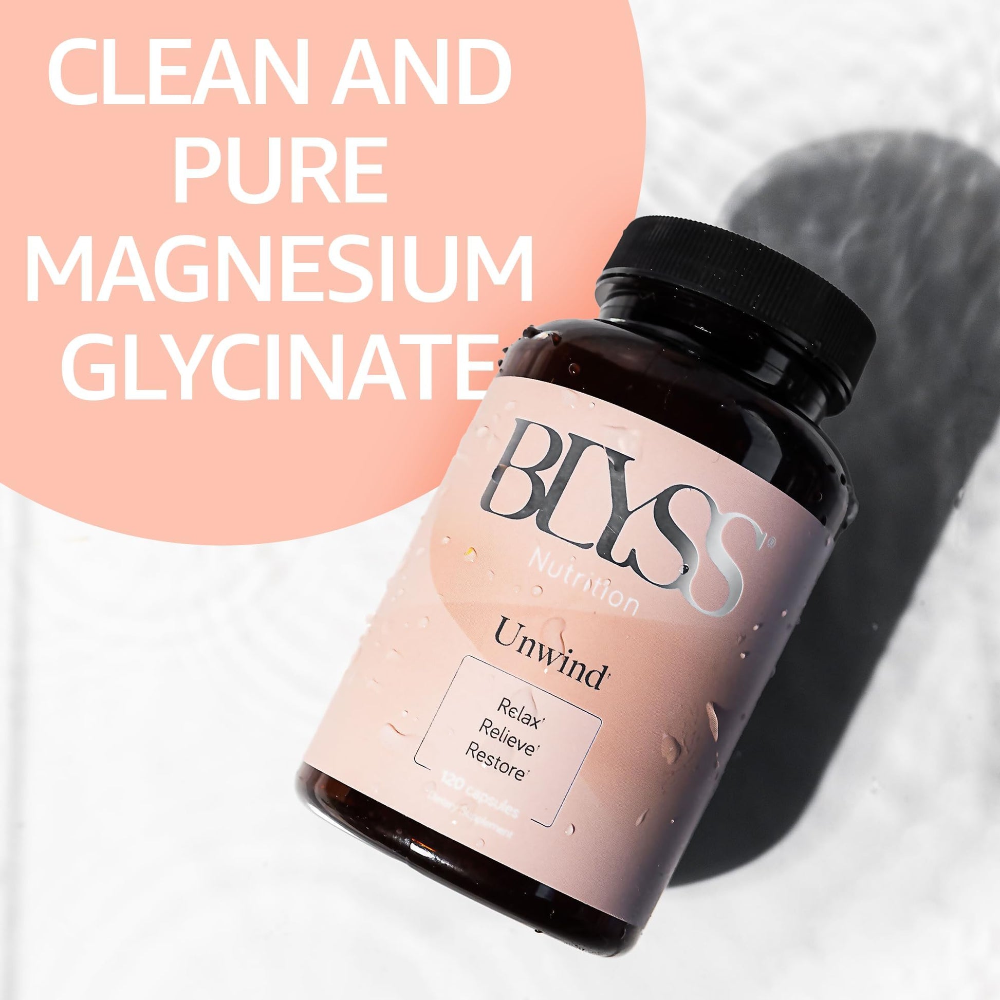 BLYSS Nutrition Magnesium Bisglycinate Capsules for Women - 200mg Chelated Glycinate Magnesium Supplement - Natural Supplements to Support Sleep, - Maple Wellness Supplements