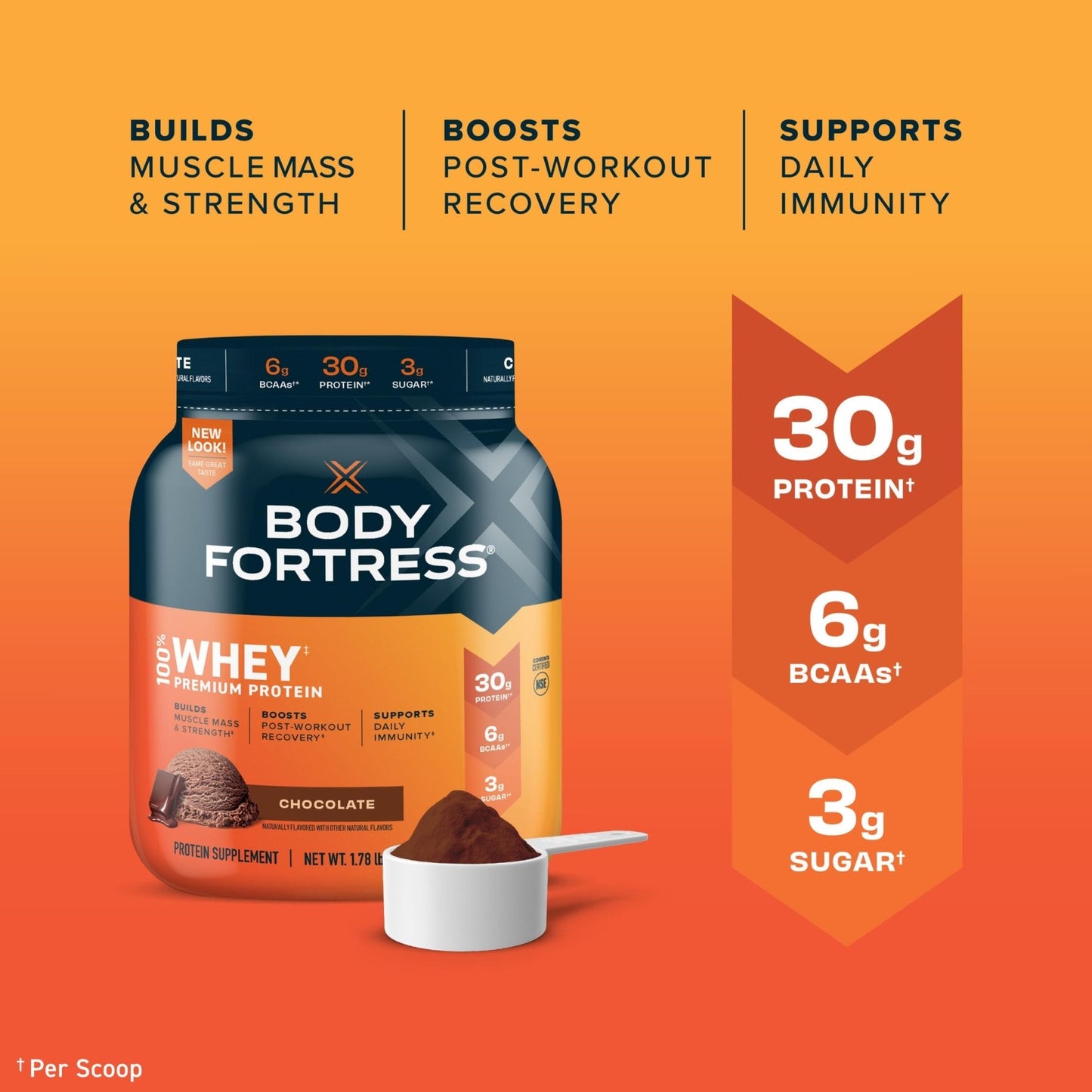 Body Fortress Super Advanced Isolate Protein Powder, Gluten Free, Vanilla Creme Flavored - Maple Wellness Supplements