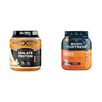 Body Fortress Super Advanced Isolate Protein Powder, Gluten Free, Vanilla Creme Flavored - Maple Wellness Supplements