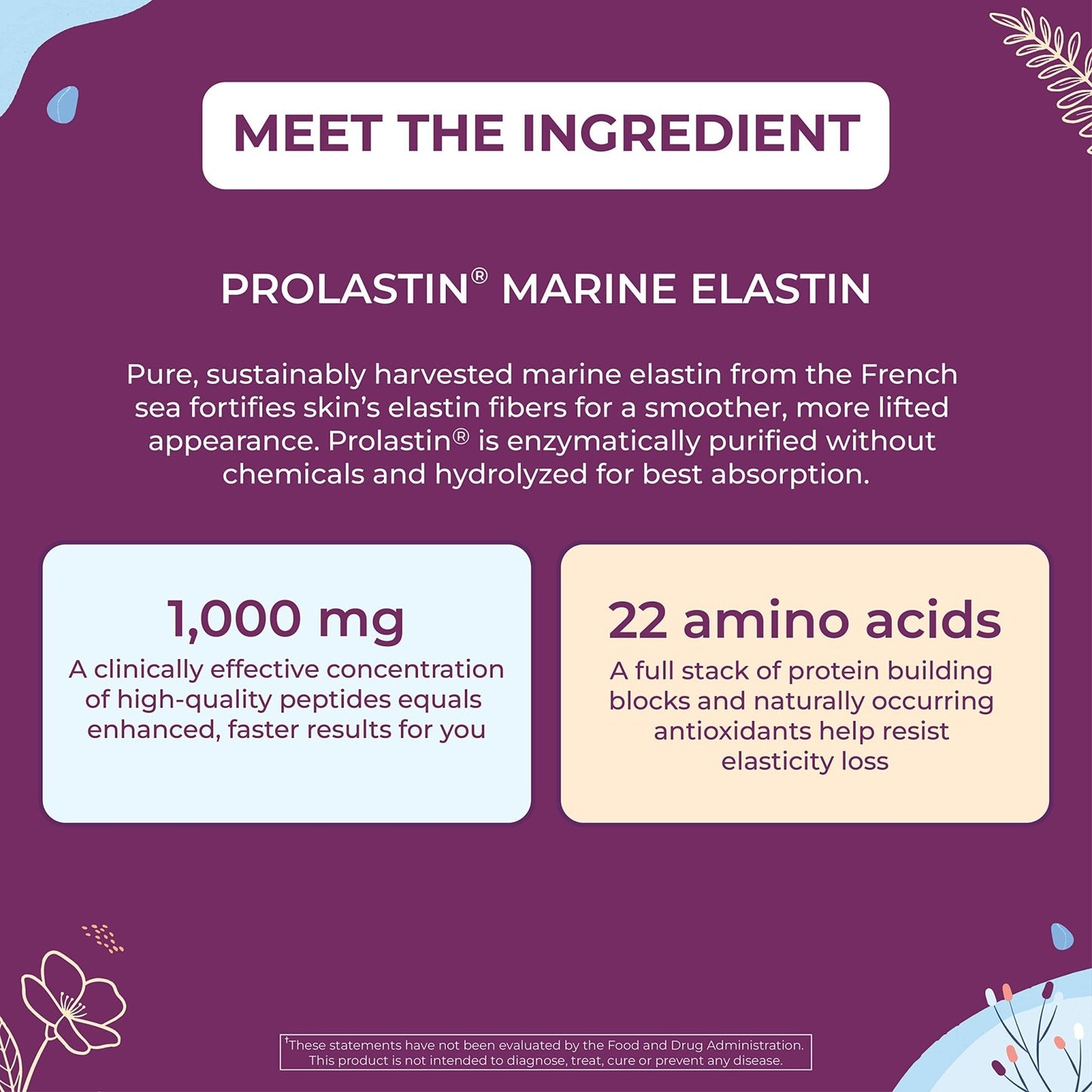 Body Kitchen Pro-Elastin, 1000 mg Elastin Supplement, Help Reduce Signs of Aging, Improved Skin Health, Firmness & Elasticity, Fewer Wrinkles, Veggie Caps, (Pack of 2) - Maple Wellness Supplements