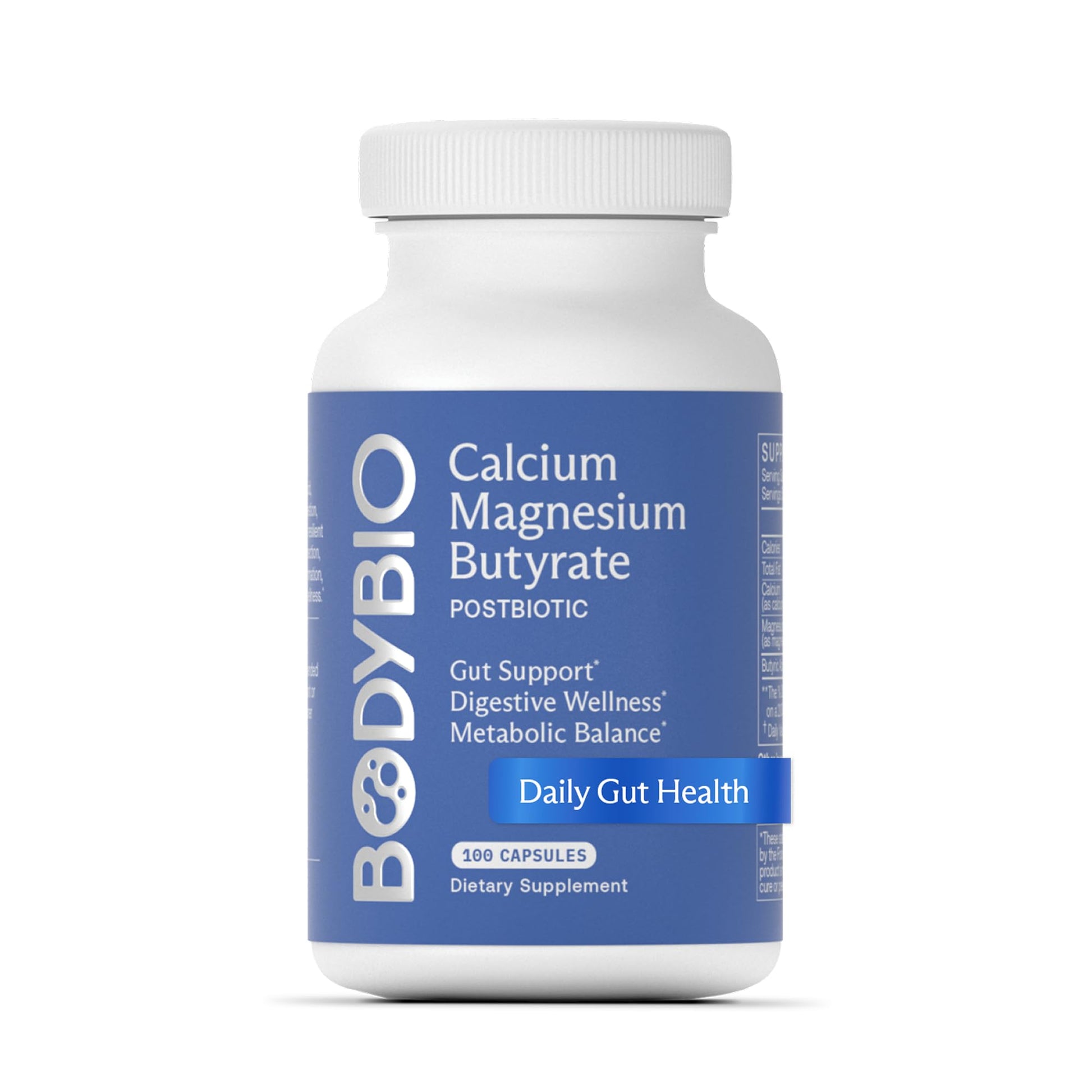 BodyBio Butyrate - Postbiotic for Gut Health, Digestive Support, Bloat, Gas & Constipation Relief, Leaky Gut Repair - Calcium, Magnesium - Maple Wellness Supplements