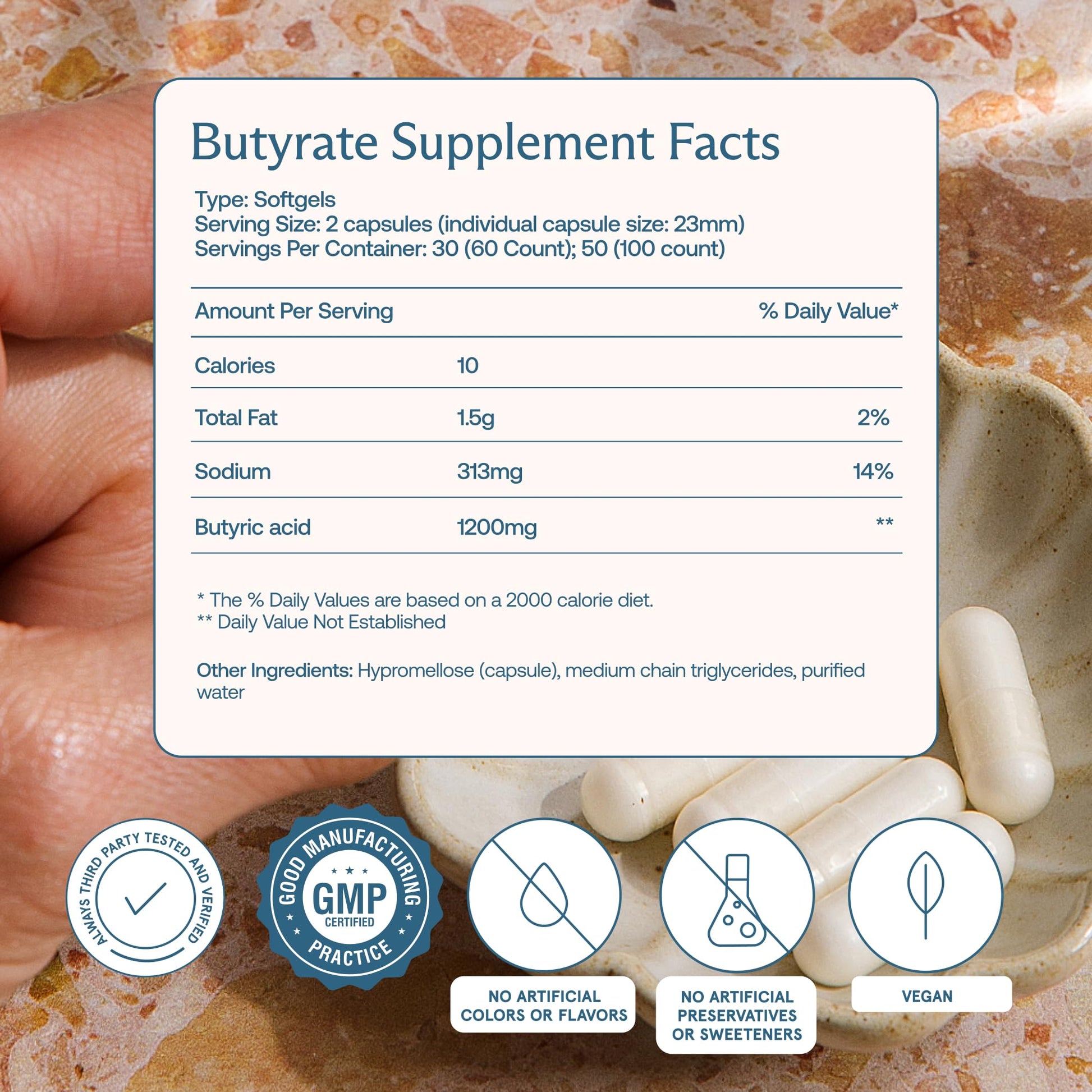 BodyBio Butyrate - Postbiotic for Gut Health, Digestive Support, Bloat, Gas & Constipation Relief, Leaky Gut Repair - Sodium - Maple Wellness Supplements