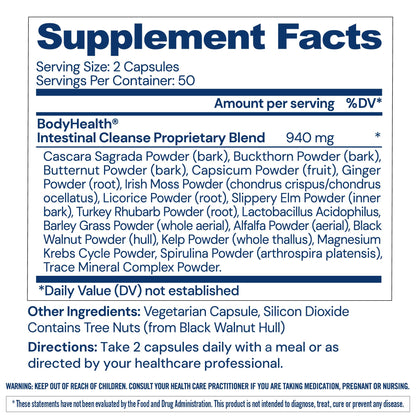BodyHealth Intestinal Cleanse - Eliminate, Colon Cleanser Detox, Gentle Laxative Pills and Bowel Flush Constipation Relief for Adults, Body Cleanse for Colon Health - Maple Wellness Supplements
