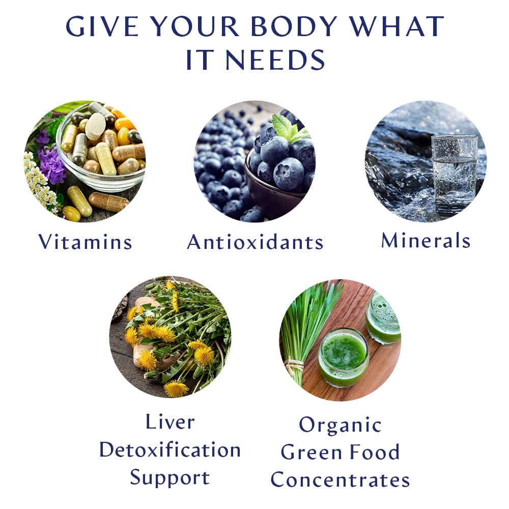 BodyHealth Multi Complete (120 Ct) Daily Multivitamin for Men and Women with Whole Foods, Minerals, Antioxidants, Organic Green Food Concentrates, and Liver Detox Extracts, Non GMO - Maple Wellness Supplements