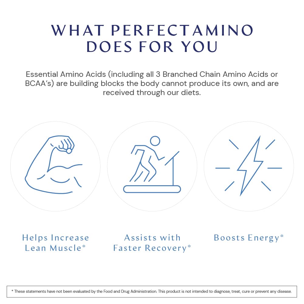 BodyHealth PerfectAmino (600 ct) Easy to Swallow Tablets, Essential Amino Acids Supplement with BCAAs, Vegan Protein for Pre/Post Workout & Muscle Recovery with Lysine, Tryptophan, Leucine, Methionine - Maple Wellness Supplements