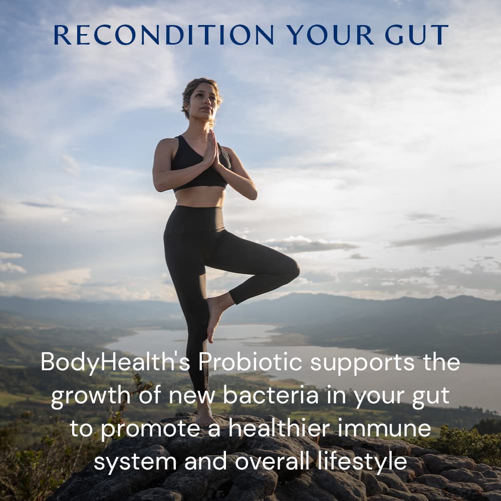 BodyHealth Probiotic Enhanced with PerfectAmino for Women and Men, Spore Based with Bifidobacterium, Lactobacillus Salivarius, - Maple Wellness Supplements